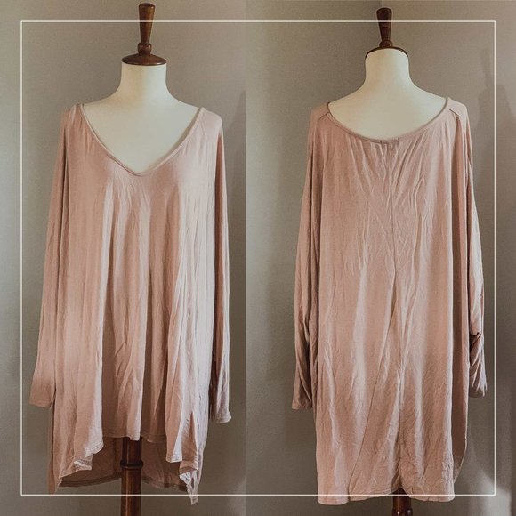 Boohoo Batwing Oversized Top - Blush XXL - Picture 1 of 4